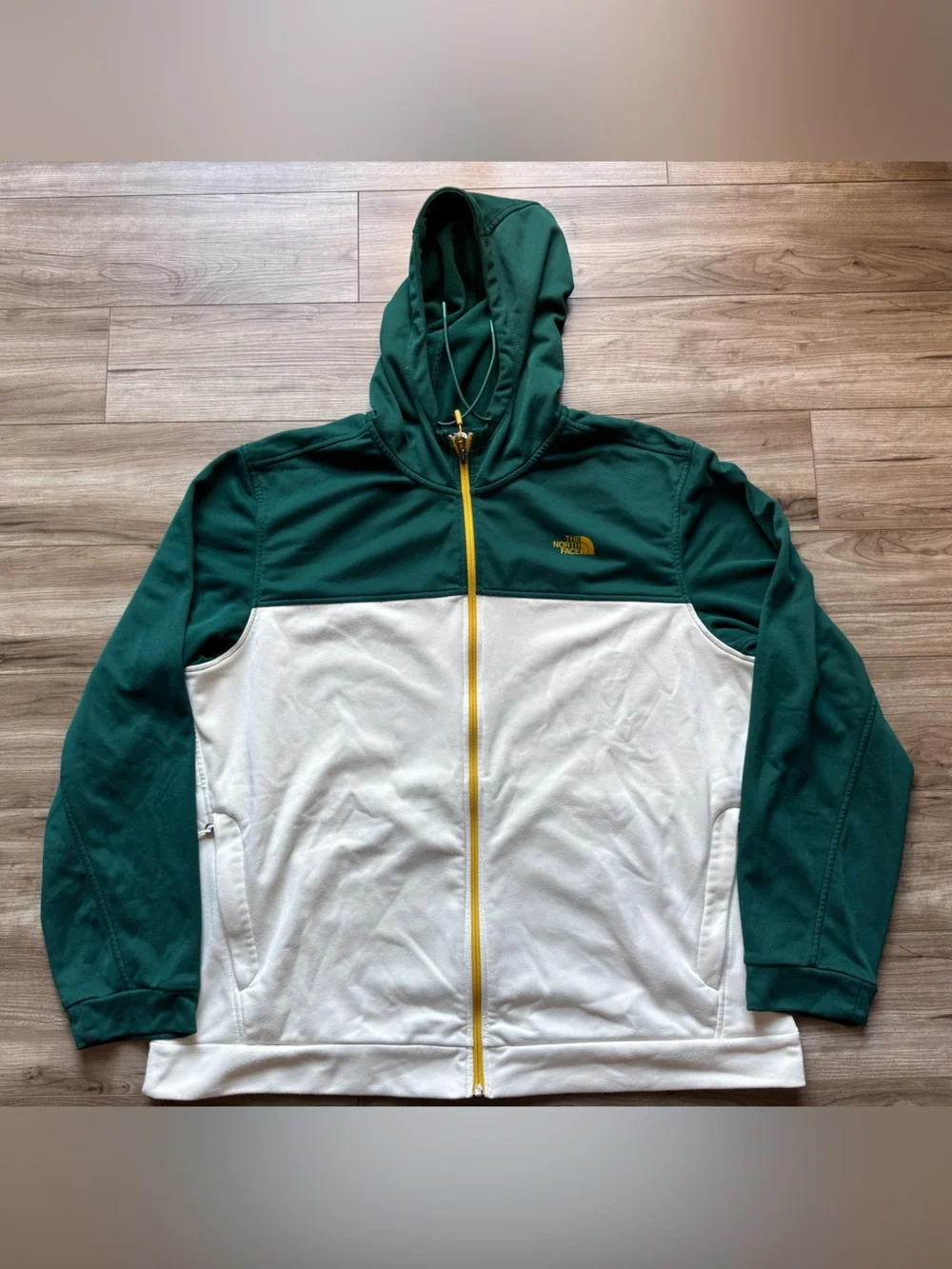 The North Face NFOA3RSY 100% polyester full zip-up hoodie/jacket XXL colorblock
